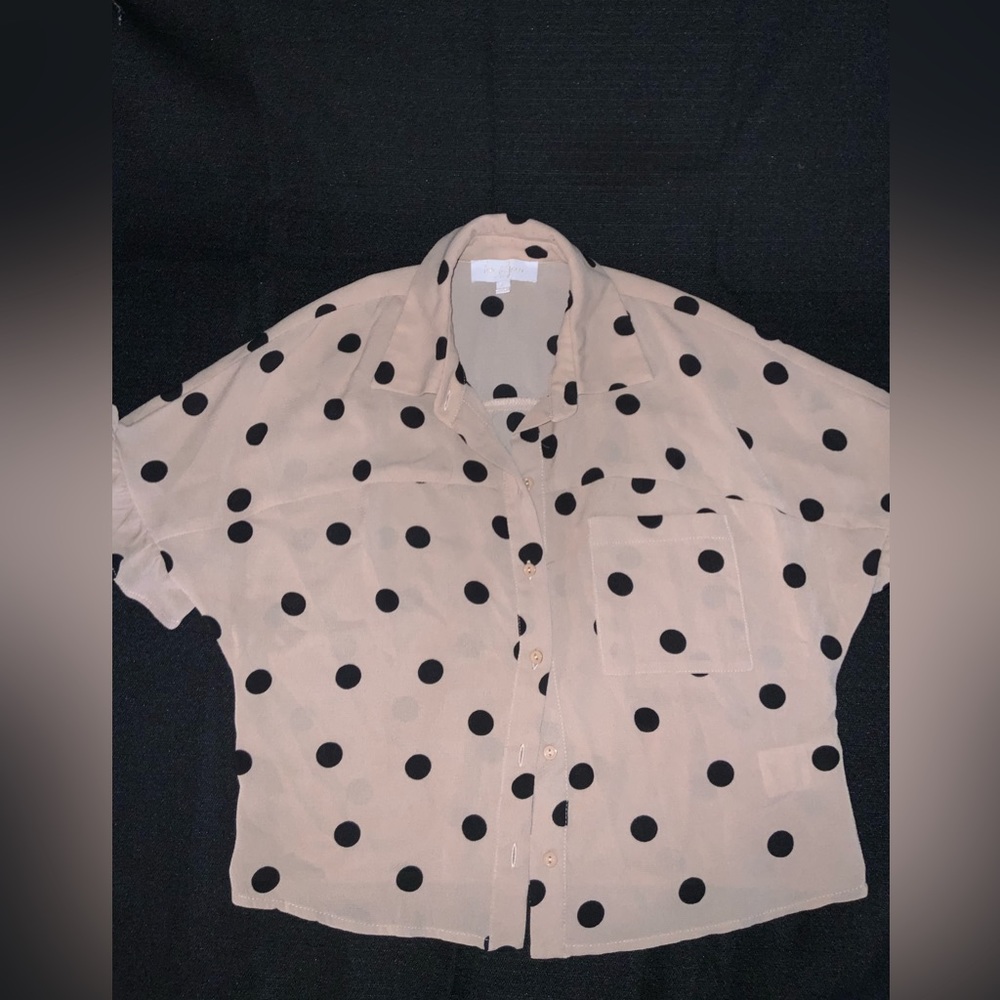 Dress shirt with black dots